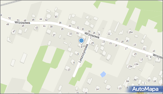 Stare Pieścirogi, Leszczynowa, 4, mapa Stare Pieścirogi