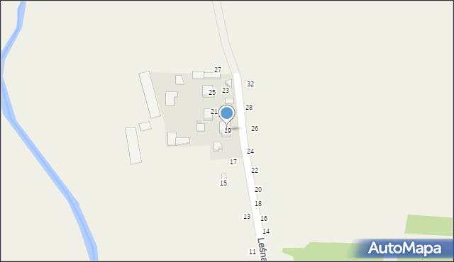 Stary Broniszew, Leśna, 19, mapa Stary Broniszew