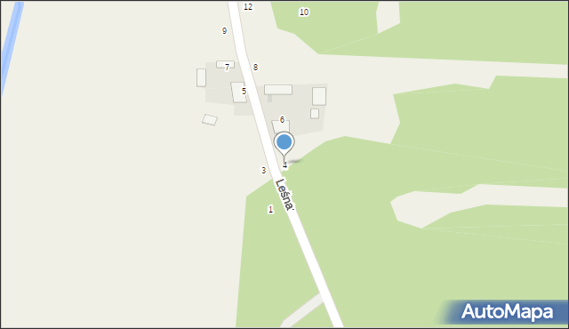 Stary Broniszew, Leśna, 4, mapa Stary Broniszew