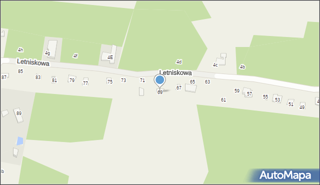 Stefanowo, Letniskowa, 69, mapa Stefanowo