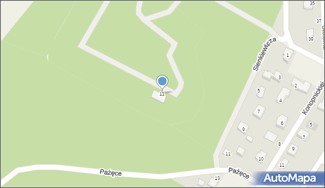 Stężyca, Leśne Wzgórze, 11, mapa Stężyca