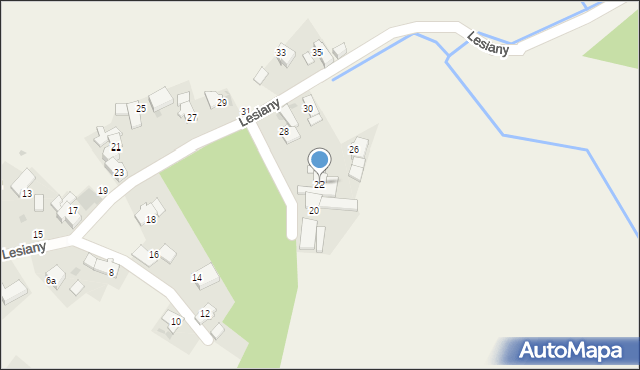 Stradunia, Lesiany, 22, mapa Stradunia