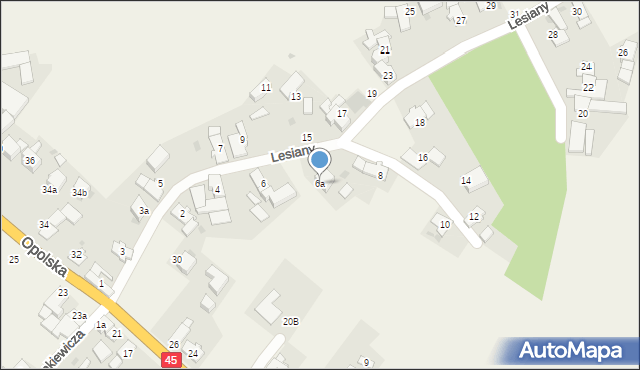 Stradunia, Lesiany, 6a, mapa Stradunia