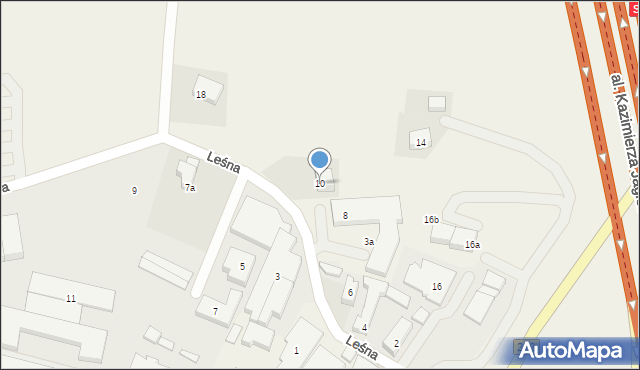 Straszyn, Leśna, 10, mapa Straszyn