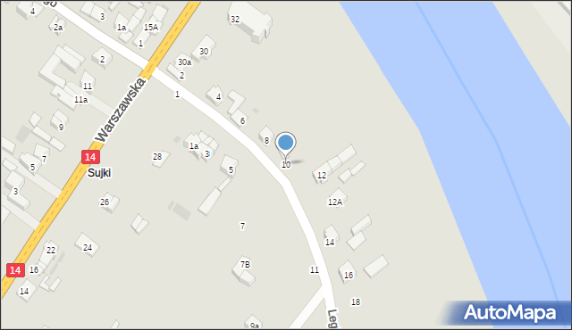 Stryków, Legionów, 10, mapa Stryków