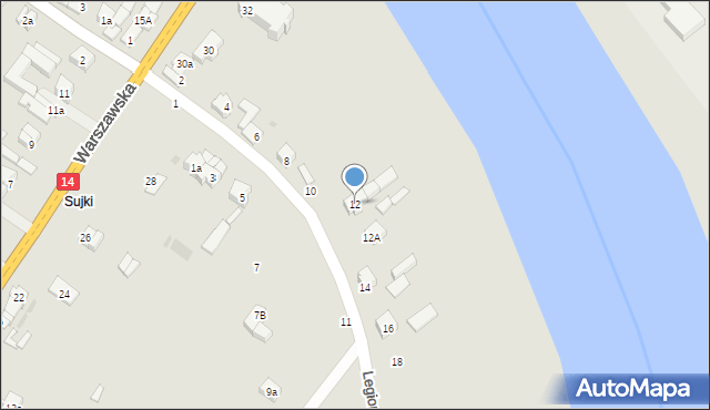 Stryków, Legionów, 12, mapa Stryków