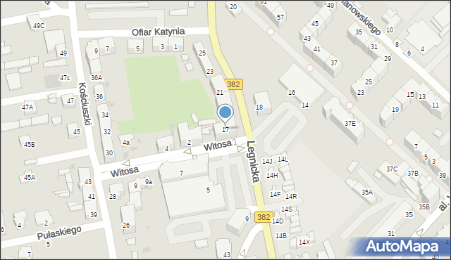 Strzegom, Legnicka, 17, mapa Strzegom