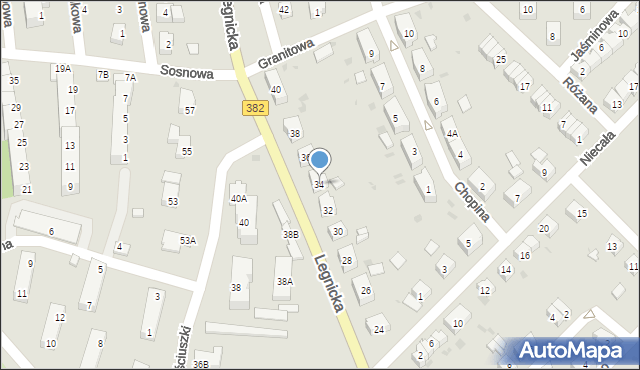 Strzegom, Legnicka, 34, mapa Strzegom