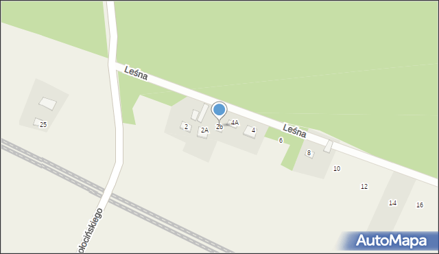 Strzegomek, Leśna, 2b, mapa Strzegomek