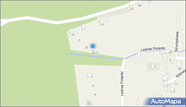 Strzegomiany, Leśnej Polanki, 13, mapa Strzegomiany
