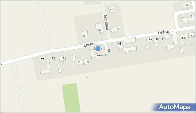 Strzelino, Leśna, 67, mapa Strzelino