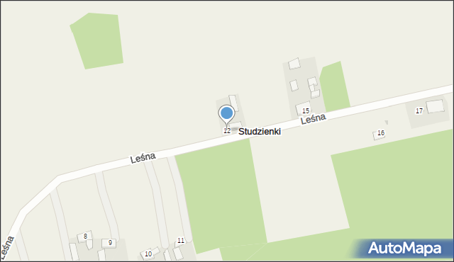 Studzienki, Leśna, 12, mapa Studzienki