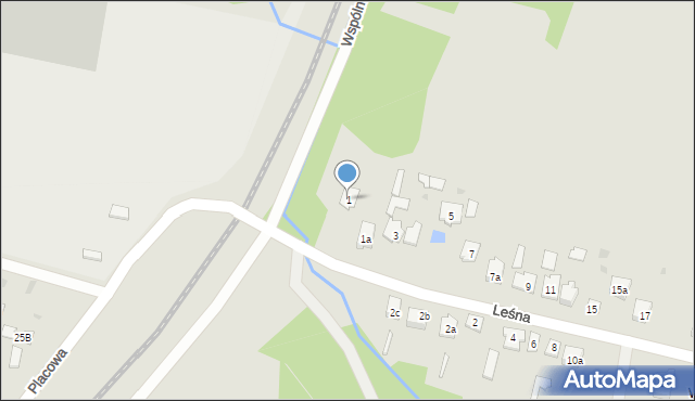 Suchedniów, Leśna, 1, mapa Suchedniów