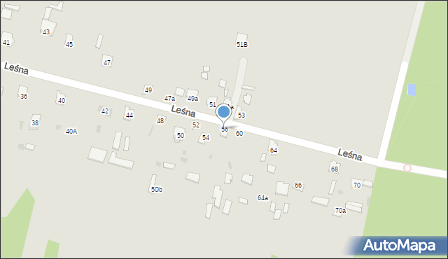 Suchedniów, Leśna, 56, mapa Suchedniów