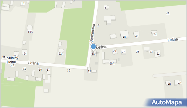 Sulbiny, Leśna, 31, mapa Sulbiny