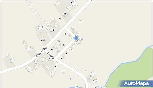 Sulechów, Leśna, 3c, mapa Sulechów