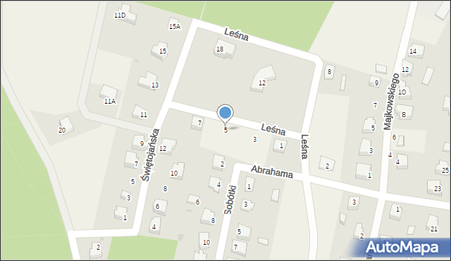 Sulęczyno, Leśna, 5, mapa Sulęczyno