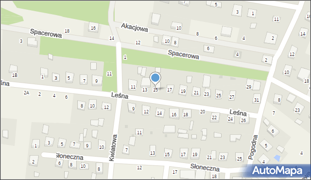 Sułkowice, Leśna, 15, mapa Sułkowice