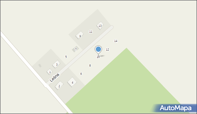 Sułów, Leśna, 10, mapa Sułów