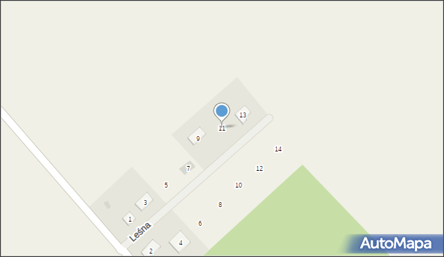 Sułów, Leśna, 11, mapa Sułów