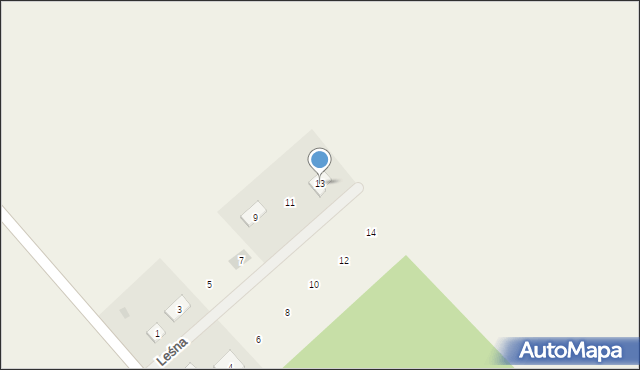 Sułów, Leśna, 13, mapa Sułów