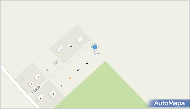 Sułów, Leśna, 14, mapa Sułów