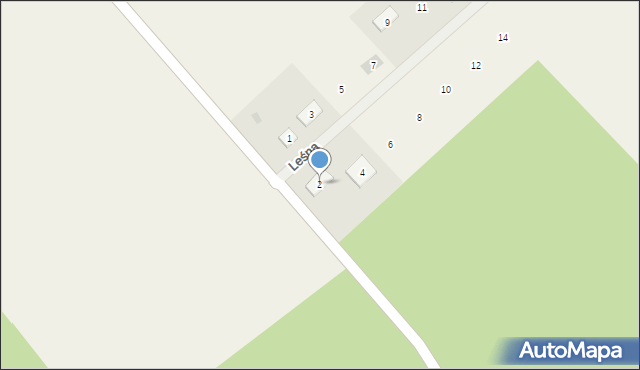 Sułów, Leśna, 2, mapa Sułów