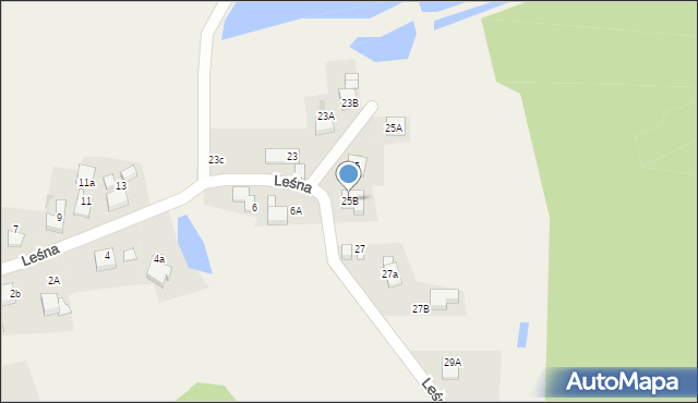 Sumina, Leśna, 25B, mapa Sumina