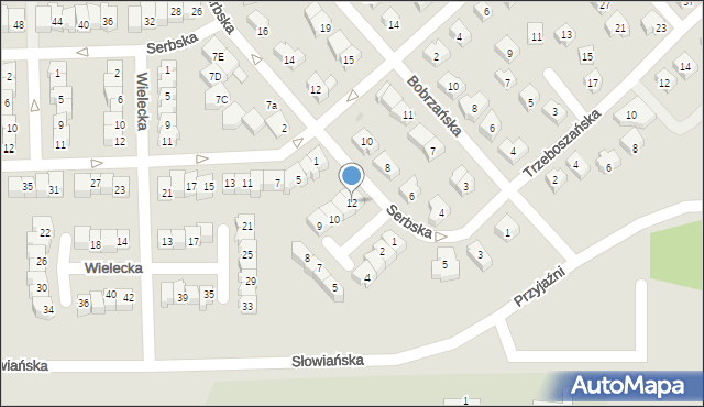 Świdnica, Lechicka, 12, mapa Świdnicy