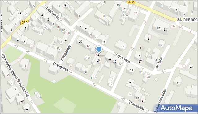 Świdnica, Lelewela Joachima, 16A, mapa Świdnicy