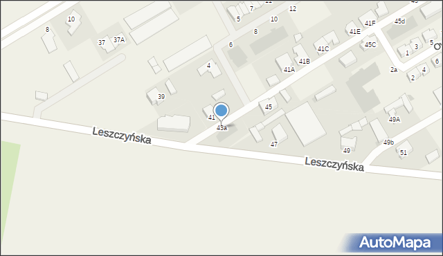 Święciechowa, Leszczyńska, 43a, mapa Święciechowa