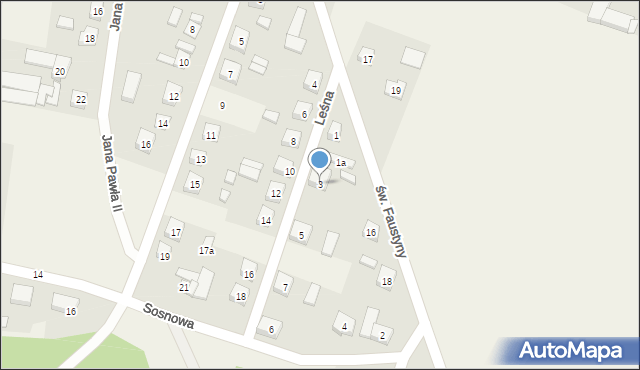 Świnice Warckie, Leśna, 3, mapa Świnice Warckie
