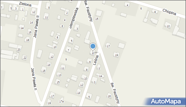 Świnice Warckie, Leśna, 4, mapa Świnice Warckie