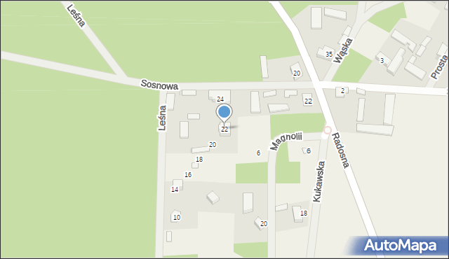 Świniotop, Leśna, 22, mapa Świniotop