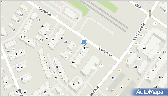 Świnoujście, Legionów, 1B, mapa Świnoujście