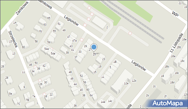 Świnoujście, Legionów, 25, mapa Świnoujście