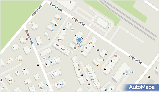 Świnoujście, Legionów, 41, mapa Świnoujście