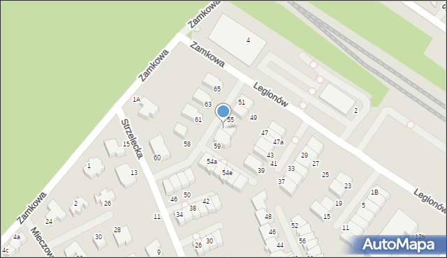 Świnoujście, Legionów, 57, mapa Świnoujście