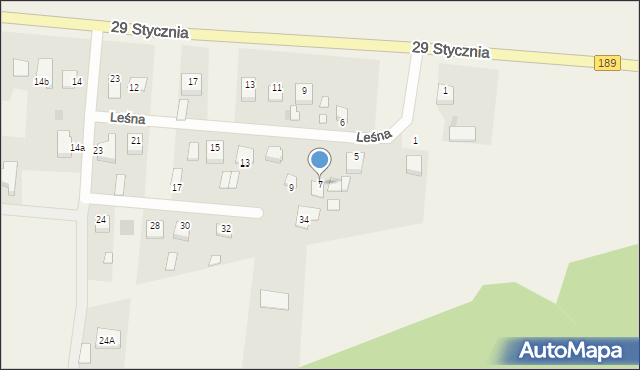 Sypniewo, Leśna, 7, mapa Sypniewo