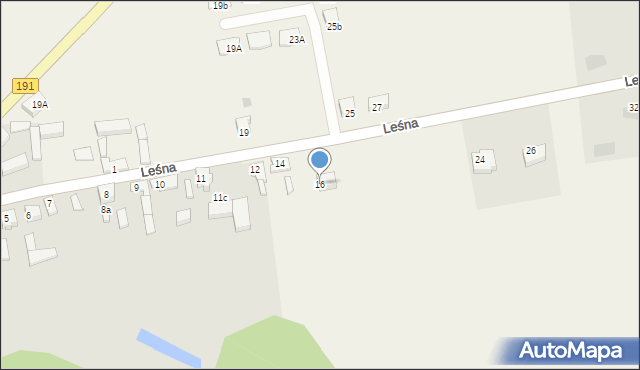 Szamocin, Leśna, 16, mapa Szamocin