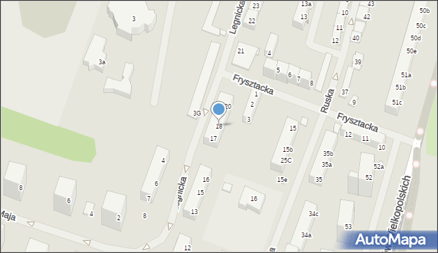 Szczecin, Legnicka, 18, mapa Szczecina