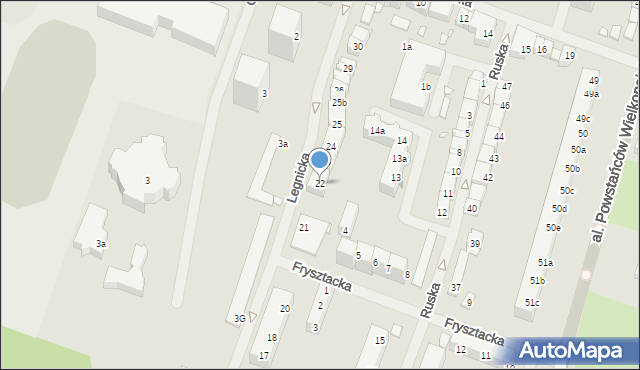 Szczecin, Legnicka, 22, mapa Szczecina