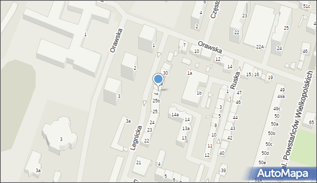 Szczecin, Legnicka, 27, mapa Szczecina