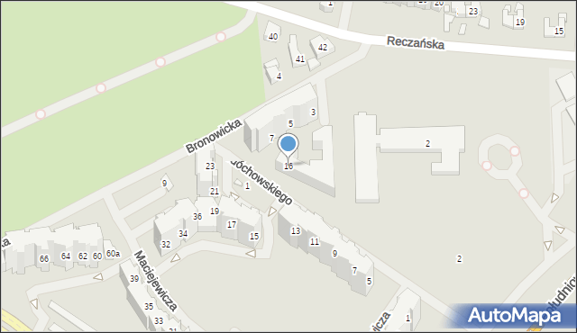 Szczecin, Ledóchowskiego Antoniego, 16, mapa Szczecina