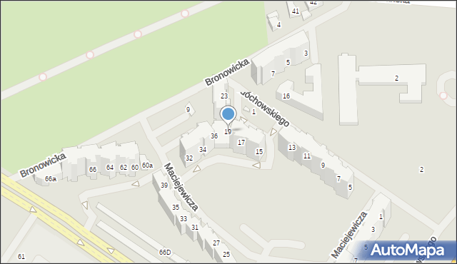 Szczecin, Ledóchowskiego Antoniego, 19, mapa Szczecina