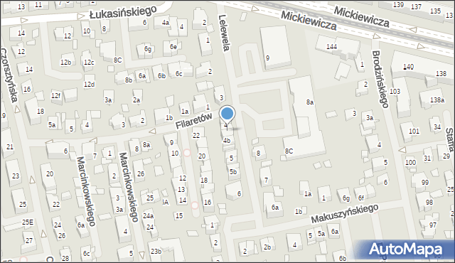 Szczecin, Lelewela Joachima, 4a, mapa Szczecina