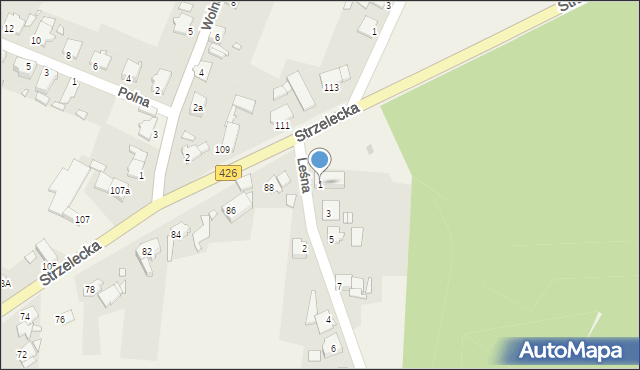 Szczepanek, Leśna, 1, mapa Szczepanek