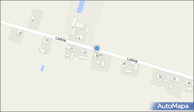 Szczepanowo, Leśna, 26, mapa Szczepanowo