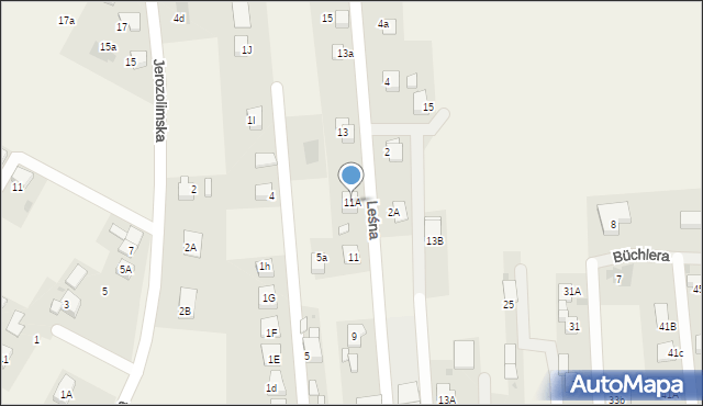 Szczerbice, Leśna, 11A, mapa Szczerbice