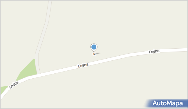 Szczerców, Leśna, 34, mapa Szczerców